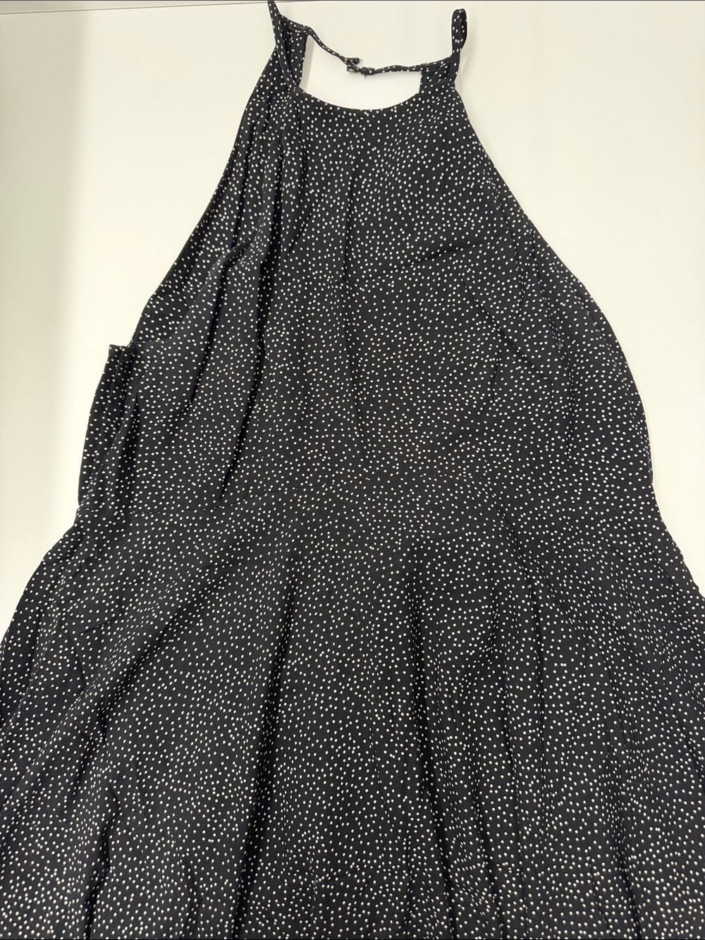 Black Polka Dot A-Line Maxi Skirt